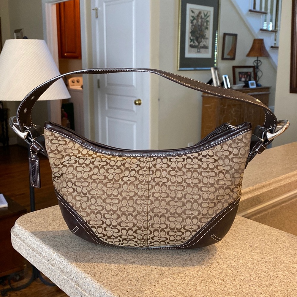 Coach Signature mini hobo handbag